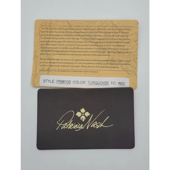 Patricia Nash Italian Leather St Croce Wristlet Tooled Turquoise Brown Bag - Picture 6 of 9